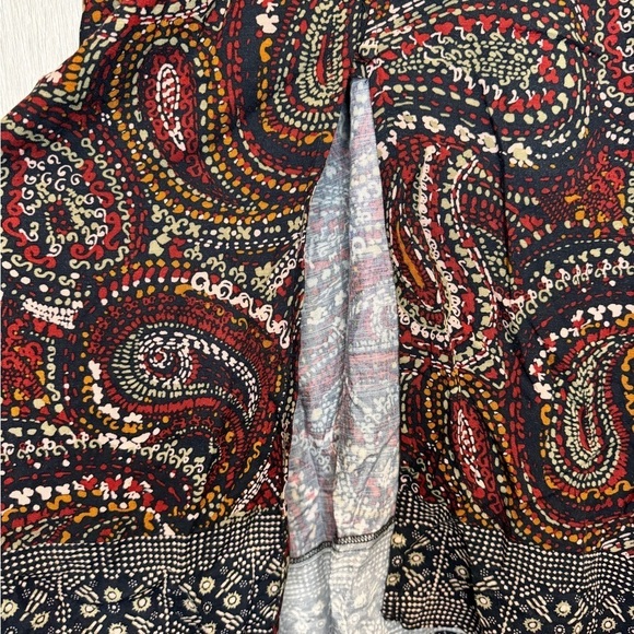 🎯 Knox Rose Maxi Dress Womens Large Night Sky Paisley Button Front Boho Cottage - Picture 7 of 9